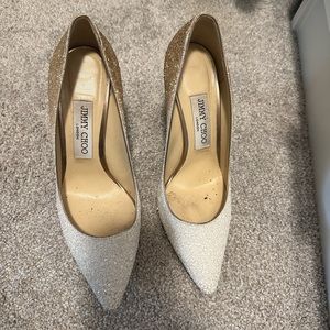AUTHENTIC Jimmy Choo Romy 100 Glitter Pump